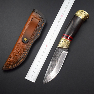 2025 nueva llegada personalizada en línea gran oferta hecha a mano HOJA DE Damasco cuchillo de caza autodefensa Camping cuchillo de bolsillo - Product Image 2