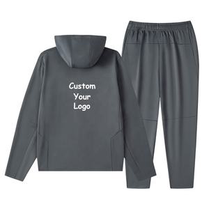 ชุดวอร์มซิปเต็มตัวทำจากโพลีเอสเตอร์ผ้าสแปนเด็กซ์ป้องกันแบคทีเรียสำหรับผู้ชายโลโก้ออกแบบได้ตามต้องการ - Product Image 4