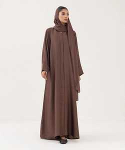 Abaya noire de luxe Dubaï 2025, robe musulmane pour femmes, abaya à ouverture frontale, vêtements islamiques - Product Image 4