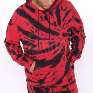 Sudadera con capucha teñida de corbata sólida ligera de gran tamaño para hombre cómoda informal de talla grande MOQ bajo tejido de lana French Terry Puff Technics - Product Image 1