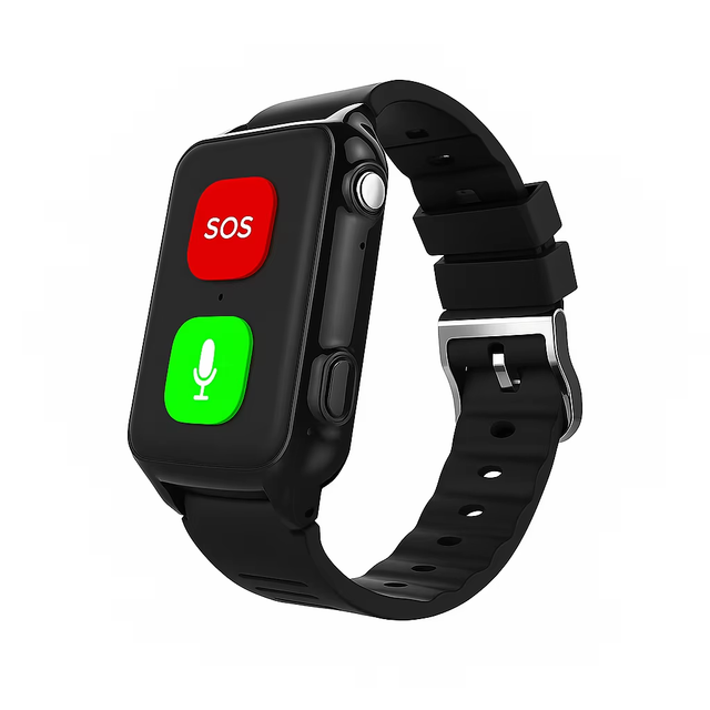 2025 QC V21 Elderly Smart Watch 4G GPS SOS Fall Detection Heart Rate Blood Pressure Sleep Monitor IP67 Waterproof Answer Call