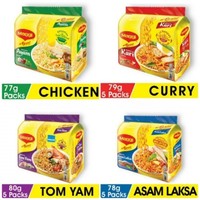 Mie Instan Rasa Kari Pedas 79g Bersertifikat Halal, Masak 3 Menit, Populer di Malaysia, Pesanan Grosir