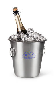 Golden Finished Champagne <b>Ice</b> Bucket Top Quality Tall Metal Wine <b>Cooler</b> With Stand Base & Customized Logo Accepted - Product Image 4