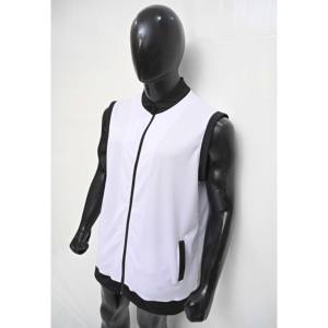 Ligero personalizado de alta calidad prendas de vestir exteriores sin mangas a prueba de viento causal transpirable Golf cremallera color sólido hombres chaleco y chaleco - Product Image 3