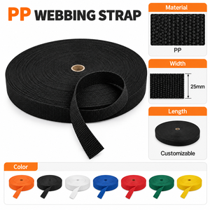Rouleau de sangle en polyester personnalisé 25 mm pour sangles à cliquet, sécurisation des cargaisons, couleur et logo personnalisés, fournisseur d'usine OEM ODM - Product Image 3