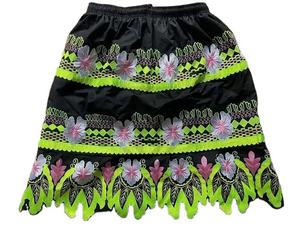 กระโปรงปักลายเอวสูงสำหรับผู้หญิงกระโปรงผ้าฝ้ายปักสไตล์ใหม่ - Product Image 4