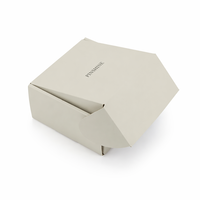 Boîte d'emballage personnalisée minimaliste en papier crème pliable pour parfums, bijoux, cadeaux de mariage