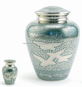 Urna Funeraria de Latón con Rayas Amorosas para Cenizas, Urna de Metal para Adultos de 10 Pulgadas, Urna de Aluminio para Mascotas, Artículos Funerarios - Product Image 5