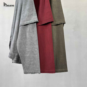 Camiseta de Manga Larga 2 en 1, Algodón de Alta Calidad, Talla Grande, Cuello Redondo, Doble Capa, para Hombre - Product Image 2