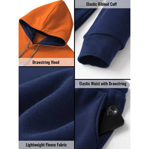 Ensemble de survêtement personnalisé avec logo imprimé, jogging unisexe, sweat-shirts respirants coupe-vent, streetwear, sweat-shirt à capuche pour homme, pantalon de survêtement, ensemble 2 pièces - Product Image 5