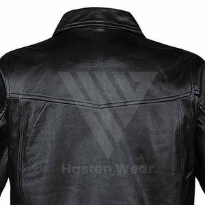 Chaquetas de Cuero con Diseño Personalizado, Fabricación OEM, Chaqueta de Cuero para Hombre con Cremallera Completa y Estampado Personalizado - Product Image 6