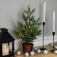 Neuartiges Design 60cm Realistischer Topf-Weihnachtsbaum mit LED-Beleuchtung, Geeignet für Heimdekoration