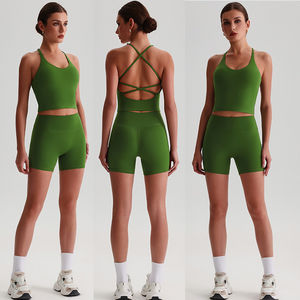 Conjuntos de yoga Fitness Mujer Nueva llegada Venta al por mayor al aire libre Logotipo personalizado Entrenamiento Gimnasio Mujeres Fitness Set - Product Image 1