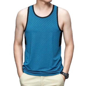 OEM Logo personnalisé Débardeurs sans manches pour hommes Sports Gym Workout Haute qualité Séchage rapide Respirant Grande taille Débardeurs à col rond - Product Image 6