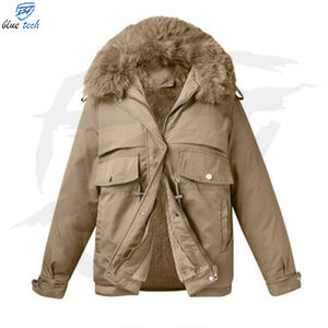 เสื้อแจ็คเก็ตขนเป็ดตัวยาวสำหรับผู้หญิงเสื้อคลุมขนสัตว์แบบ2024สำหรับฤดูหนาว - Product Image 4