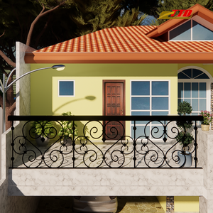 Barandillas de balcón modernas personalizadas en hierro forjado fuertes, decorativas e ideales para mejorar los diseños contemporáneos del hogar - Product Image 1