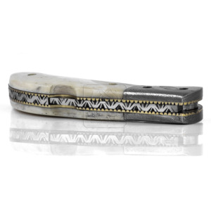 Venta caliente hecho a mano de acero de Damasco cuchillo plegable supervivencia al aire libre Bushcraft bolsillo multiherramienta para caza - Product Image 4