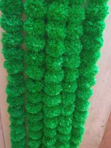 100 pc belle guirlande de fleurs longue chaîne pour Diwali décor 4.5 pieds Mala Pooja décoration mariage traditionnel Mehendi Sangeet - Product Image 6