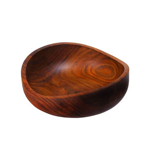 Cuenco redondo para servir ensalada de frutas para decoración de vajilla, diseño Simple, cuencos de madera de Color marrón, utensilios de cocina - Product Image 6