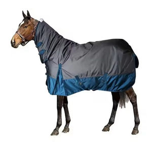 2025 nuevo diseño al por mayor verano caballo ecuestre alfombra impermeable invierno poliéster Ripstop Turnout Manta - Product Image 4
