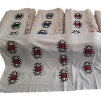 Serviette en coton tissé imprimée œil turc - 15 couleurs - Utilisation quotidienne - Écologique - Séchage rapide - Spa - Plage - Sauna - Maison - Gym
