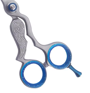 กรรไกรตัดผมสแตนเลสสำหรับช่างตัดผมมืออาชีพด้ามจับเหล็กปรับแต่งได้สวยงาม - Product Image 6