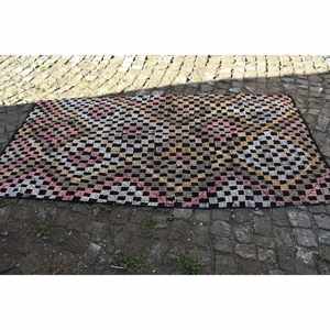 Grande surface 4x7,9ft bohème classique noir blanc tapis de laine turc classique Patchwork Design entrée couloir Rectangle nouveau Latex - Product Image 4