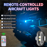 Lampe d'avertissement stroboscopique LED RGB à télécommande sans fil, haute luminosité, indicateur d'ambiance pour moto, avion, voiture, drone