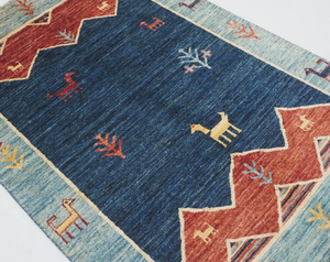 Tapis noeud fait main laine afghane de haute qualité nouveau motif abstrait brodé moderne tapis de doublure de travail pour salon chambres à coucher - Product Image 5