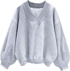 Wholesale Women Plain Crewneck Sweatshirt Customizable Colors Soft Cotton women's hoodies, hoodies women, women's sweatshirt - Product Image 3