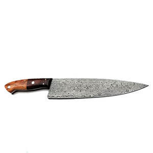 Cuchillo de cocina de acero Damasco hecho a mano de fábrica OEM ODM personalizado al por mayor hoja multifuncional a la venta a precio bajo - Product Image 2