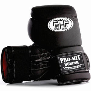 Ropa de entrenamiento Guantes de boxeo ganadores negros personalizables Cuero genuino de alta calidad para Artes Marciales Cuero genuino de alta calidad - Product Image 1