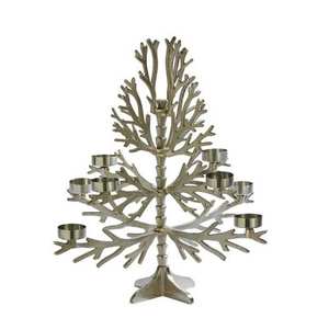 Portavelas de Metal para decoración navideña niquelada, portavelas de Metal plateado con diseño maravilloso para uso en festivales y fiestas - Product Image 3