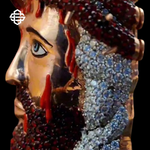 Collar Personalizado con Colgante de Jesús, Estilo Hiphop, con Diamantes, Corona de Espinas, Joyería Brillante para Hombre, Estilo Rapero, Aleación - Product Image 6