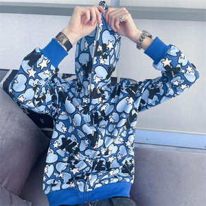 Top Selling Men's Polyester/Cotton <b>Fleece</b> Gym Hoodies Custom Printed Solid Designer 3D Winter Full Face Zipper Embroidered Plain - Product Image 2
