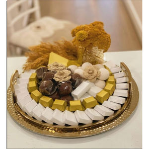 Forme personnalisée, argenterie, plateau de service à chocolat, design classique, articles du Ramadan, serveur de dattes en chocolat pour fournisseurs en gros - Product Image 4