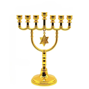 Vela negra de Metal de 2 brazos, soporte de Labra, Menorah clásica, Menorah judía moderna para el Tabernáculo, Hanukkah de 9 brazos, venta al por mayor - Product Image 6
