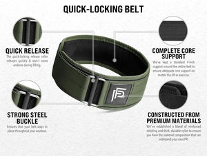 Ceinture de gymnastique vert armée Ceinture de levage en néoprène à soutien souple réglable avec fermeture à crochet et boucle Ceinture d'entraînement respirante Ceinture d'utilisation de gymnastique - Product Image 2