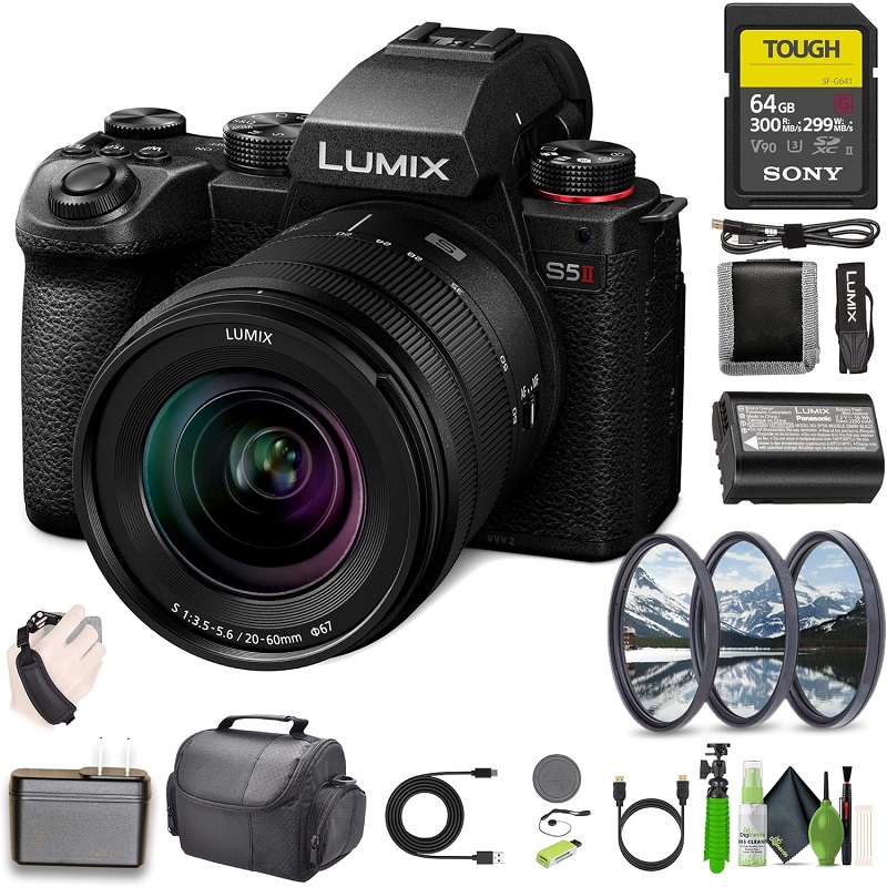 Лучшее качество, оригинальная беззеркальная мгновенная камера LUMIX S5II 20 60 мм F3.5-5.6 + 50 мм F1.8 линзы необработанные