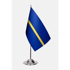 Banderas de escritorio de Nauru personalizadas de 3x5 pies, bandera de jardín digital, múltiples opciones, incluyendo nailon, plástico, poliéster, vinilo, seda, personalizadas para automoción - Product Image 1