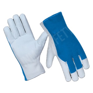 Premium Assembly Goat Grain Leather <b>Gloves</b> Cotton Fleece Back Cheap Price Industrial Protection Work <b>Gloves</b> for Hand and Arm - Product Image 4