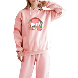 New Design Of Women's 100% Cotton Long Sleeve Round Neck Shoulder Slope Printed Comfortable Pullover Hoodie From Bangladesh - Product Image 2