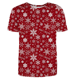 Camiseta de Manga Corta Casual Entallada para Hombre, con Estampado Personalizado, sin Cuello, Mezcla de Poliéster/Algodón, Transpirable - Product Image 5