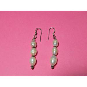 Boucles d'oreilles perle en argent sterling 925 avec bijoux en pierres précieuses pour filles et femmes Item-E0643-GS cadeau - Product Image 5