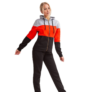 Survêtement décontracté imprimé logo surdimensionné pour femmes deux pièces vêtements de jogging d'entraînement pour l'hiver vêtements de jogging unis - Product Image 3