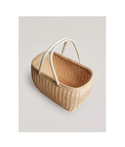 Plateau de panier en rotin tissé à la main pour le petit-déjeuner au lit ou l'affichage de l'heure du thé avec un charme rustique et une élégance accueillante - Product Image 6