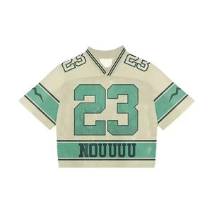 Maillot de football personnalisé d'usine vêtements de football américain surdimensionnés avec maille en polyester Streetwear maillot de football court - Product Image 3