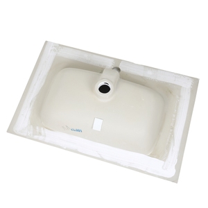 Lavello da incasso bianco lucido in ceramica 71x46 cm per mobili da bagno Pack 1 - Product Image 6