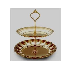 2 Tier Dessert <b>Cupcake</b> <b>Stand</b> Decorative Display Holder Cake <b>Stand</b> Display Holder for Wedding Round Shaped - Product Image 4