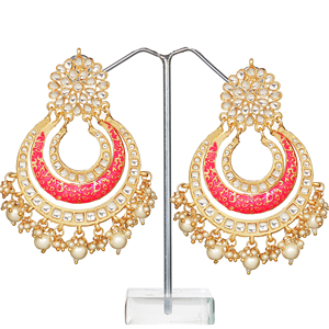 Boucles d'oreilles pendantes chandelier pour femme, plaquées or, ornées de cristaux et de perles en strass, base en alliage de zinc durable, forme géométrique - Product Image 2